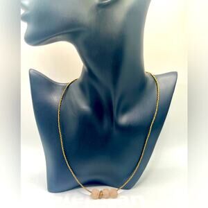 Akola HSN clear stone and gold tone beaded necklace